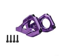 Potencia CNC 6061-T6 35mm Ligera 152g Downhill | CNC precisión, estructura hueca optimizada, solo 152g, para rigidez para máxima, mejora respuesta dirección(Purple 31.8mm)