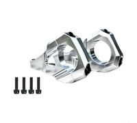 Potencia CNC 6061-T6 35mm Ligera 152g Downhill | CNC precisión, estructura hueca optimizada, solo 152g, para rigidez para máxima, mejora respuesta dirección(Silver 31.8mm)