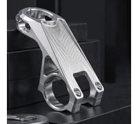 Potencia de aleación 6061 para bicicleta con elevación de 65 grados y alcance de 60 mm para un mejor control en bicicletas de montaña y descenso plateado (gris 35 mm)