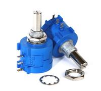 Potencia de rotación, Potenciómetro bobinado WXD3590 con interruptor, de una vuelta, 5 vueltas o 10 vueltas, con múltiples opciones de resistencia.(20KΩ)