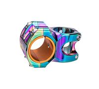 Potencia MTB Vástago de Bicicleta Ligero Alta Resistencia MTB, aleación Aluminio CNC, elevación 0 Grados for Manillar 35mm/31,8mm(35mm Rainbow)