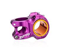 Potencia MTB Vástago de Bicicleta Ligero Alta Resistencia MTB, aleación Aluminio CNC, elevación 0 Grados for Manillar 35mm/31,8mm(35mm Purple)