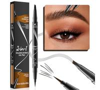 Potenciador de cejas 3D de doble cara, aplicador de cuatro puntas para cejas de moda, resistente al sudor, lápiz de cejas