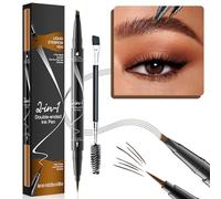 Potenciador de cejas 3D de doble cara, aplicador de cuatro puntas para cejas de moda, resistente al sudor, lápiz de cejas