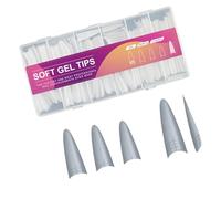 Potenciadores de uñas postizas finas con uñas ABS fuertes, no necesitan aplicación de archivo para mujeres ocupadas, puntas de extensión cortas