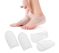 Potenciadores invisibles de aumento de altura - Plantilla oculta de silicona suave para el talón con protector de calcetines de medio talón transpirable, adecuado para hombres y mujeres, 4,5 cm