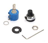 Potenciómetro, 100K Ohm 3590S-2-104L Potenciómetro giratorio de precisión bobinado en alambre X Lineal con 10 vueltas Dial de conteo Perilla giratoria