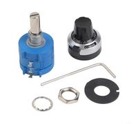 Potenciómetro ajustable de 10 K Ohm 10 vueltas con dial contador para control rotativo - grado industrial, carcasa de hierro, 5 x 3 x 3 cm