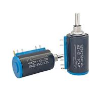 Potenciómetro bobinado de precisión multivuelta WXD3-13-2W1K2K2 4K7 10K22K resistencia ajustable con perilla(WXD3 13 poten+scale knob,100K)