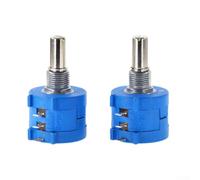 Potenciómetro de alambre enrollado de 10 vueltas, 5K Ohm, potencia nominal de 2W, ±0.25% de linealidad, rotación mecánica de 3600°, para aplicaciones de control industrial, modelo