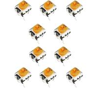 Potenciómetro de alambre Paquete de 10 potenciómetros giratorios WH06-2, naranja, de una sola vuelta, ajuste superior de 100 ohmios a 1 Mohmios.(100K Ohm)
