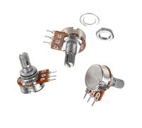Potenciómetro de guitarra de eje dividido A1M, potenciómetros de amplificadores de guitarra, potenciómetros, volúmenes de guitarra eléctrica, potes de control de guitarras eléctricas, 3 unidades