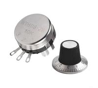 Potenciómetro de película de carbono WTH118-2W 10K Ohm, resistencia variable giratoria de una sola vuelta con eje redondo, rotación de 270°, potencia nominal de 2W, para uso industrial