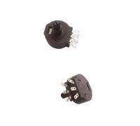 Potenciómetro de perilla for soldador eléctrico RVS28GP, 1K, 2,2K, 4,7K y 10K, con interruptor de plástico doble sellado.(2.2K B222)