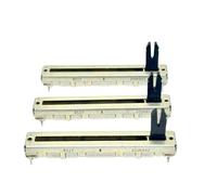 Potenciómetro deslizante recto de 6 cm, atenuador de volumen B 250 K, longitud del eje del punto medio, 15 mm, plástico, 8 pies, 1 unidad