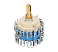 Potenciómetro LOCADENCE, 46 resistencias Potenciómetro de volumen de dos canales, 2 × 24 engranajes 20K Potenciómetro de volumen de alta precisión para amplificador (Mango de engranaje)