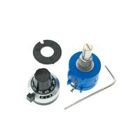 Potenciómetro multivuelta de precisión 3590S-2-103L 3590S de 10 kohmios, resistencia ajustable de 10 anillos y perilla giratoria for contar vueltas.(2K Ohm)
