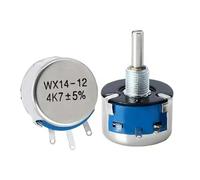 Potenciómetro, Potenciómetro ajustable de una sola vuelta WX14-12 de 3 W, bobinado de alambre, 1 K, 2 K, 4 K, 7 K, 10 K, 22 K, con 4 mm, 1 unidad