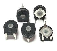 Potenciómetro PT15 de 10 piezas, 1K, 2K, 5K, 10K, 20K, 50K, 100K, 500K, 1M, 500 ohmios, con orificio elíptico, interruptor de resistencia ajustable horizontal de 3 pines.(500 Ohm)