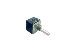 Potenciómetro rotatorio de volumen dentado de doble unidad ALPS RK27, 5 kX2, 10 k, 20 k, 50 k, 100 k, 250 k, 500 k, eje redondo/plano, 6 pines, longitud de 25,0 mm.(100K Ohm)