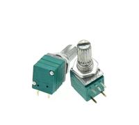 Potenciómetro rotatorio lineal simple de eje moleteado, 10 unidades, 5 pines, RV097NS, con enlace simple, B5K, B10K, B20K, B50K, B100K, B500K(50K Ohm)