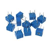 Potenciómetro trimmer multivuelta Potenciómetro de ajuste de resistencia serie 3362P, 10 unidades, 101, 201, 501, 102, 202, 502, 103, 3362, 500R, 1K, 2K, 5K, 10K, 20K, 50K, 100K, 2M(50K Ohm)