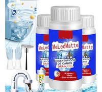 Potente agente de dragado de tuberías Meledmatte, agente profesional de dragado de tuberías Meledmatte potente, agente de dragado de tuberías en polvo para fregadero y drenaje, agente de dragado de