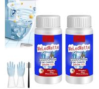 Potente agente de dragado de tuberías Meledmatte, agente profesional de dragado de tuberías Meledmatte potente, polvo desobstructor para fregadero y tubería de drenaje, agente de dragado de tuberías