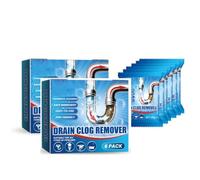 Potente Agente de Dragado de Tuberías,Powerful Pipe Dredging Agent,Desatasca Rápidamente, Previene Obstrucciones y Malos Olores, Apto para Fregaderos y Desagües,6pack*2PC