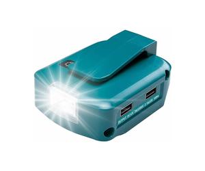 Potente batería externa portátil para baterías Makita, solución de alimentación inalámbrica con doble puerto USB de carga y luz LED de larga