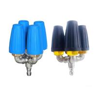 Potente boquilla giratoria 4 en 1 de 4000 PSI Diseño giratorio de 360 grados para una limpieza eficiente con lavadoras de alta presión (negro)