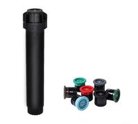 Potente cabezal de aspersor emergente de 360 grados para una cobertura equilibrada del agua en jardinería (negro)