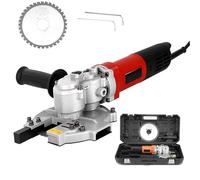 Potente cortadora hidráulica de varillas corrugadas, dobladora eléctrica portátil de 1280W con rango de corte de 4-40mm, sierra de corte en frío portátil para barras de acero(Red)