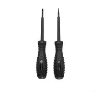 Potente destornillador plano aislado 163 mm par alto (2 piezas/juego) | Aislado hasta 1000 V, rango de 12-220 V, más seguro para el mango, prueba de fase, prueba de interrupción