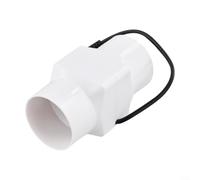 Potente extractor en línea de 12 V, soplador de conducto de 6 W con 50 mm de diámetro para un flujo de aire silencioso y eficiente en cocinas, baños y habitaciones pequeñas (blanco, 60 mm)