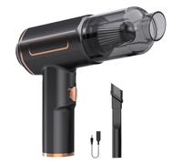 Potente limpiador de mano de succión de 5000 Pa, removedor inalámbrico recargable para portátiles, pelo de mascotas, color negro