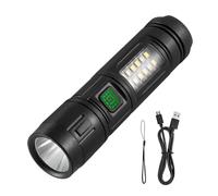 Potente Linternaa De Bolsillo: Linterna LED Recargable Con Luz Lateral, Lámpara Compacta Resistente Al Agua, Luz Portátil Multifunción Para Exteriores, Pequeño Dispositivo De Iluminación Duradero