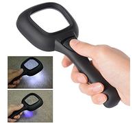 Potente Lupa de Aumento de Mano con 6 Leds Xcellent Global con 2 Modos (luz Blanca y luz UV) para Leer o para Detector de Billetes Falsos HG085