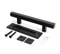Potente manija cuadrada de acero suave para puertas correderas de interior, armario, armario, estrategia moderna, manija cuadrada de puerta de granero