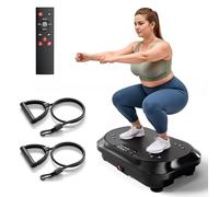 Potente máquina de ejercicio de placa de vibración con altavoces Bluetooth, intensidad de masaje de 120 niveles para fitness en casa, drenaje linfático y moldeo del cuerpo