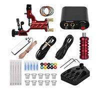 Potente máquina rotativa de tatuaje Gro mmet Grip Pedal Aguja Boquillas Rojo