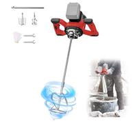 Potente mezclador de cemento compatible con batería Makita de 18-21 V, mezclador de paleta de mano de 6 velocidades con 3 cabezales de mezcla, herramienta mezcladora de cemento para pintura, mortero