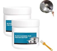 Potente pasta quitamanchas para utensilios de cocina, película limpiadora negra para el fondo de ollas de acero inoxidable, pasta de penetración profunda para manchas difíciles