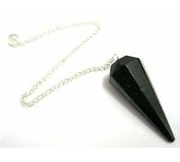 Potente piedra preciosa de cristal de turmalina negra - Cono de radiestesia Péndulo Curativo Reiki Regalo Bienestar Energía psíquica Feng Shui Hecho a mano