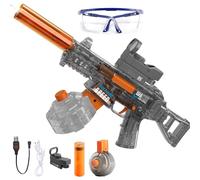 Potente Pistola De Agua Eléctrica,Pistola de Agua Eléctrica con luz LED,para Niño Adulto,Juguete para Piscina, Verano y Fiestas en La Playa (Negro Largo)