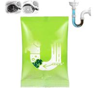 Potente polvo de dragado de tuberías, agente eliminador de obstrucciones de drenaje, limpiador de desagües y desodorizador, limpiador de tuberías multiusos para inodoro de baño de cocina (1 Pcs)