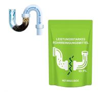 Potente polvo de dragado de tuberías, polvo limpiador de fregadero y drenaje, polvo desatascador de tuberías de 80 g, potente agente de dragado de tuberías, limpiador de drenaje de espuma rápida para