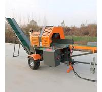 Potente procesador de madera con motor de gas, divisor de leña de cuña de 4 vías para producción de madera de alta velocidad y corte al aire libre