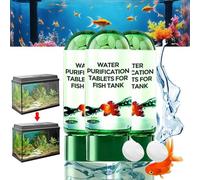 Potente tableta de purificación de agua para acuario, no tóxica y rápida purificación de agua, segura para peceras, tableta de purificación de calidad del agua para peceras, removedor de acuario (3