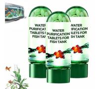 Potente tableta de purificación de agua para acuario, paquete de 35 tabletas de purificación de agua para pecera, clarificador de agua de acuario, tabletas purificadoras de agua para acuarios, elimina
